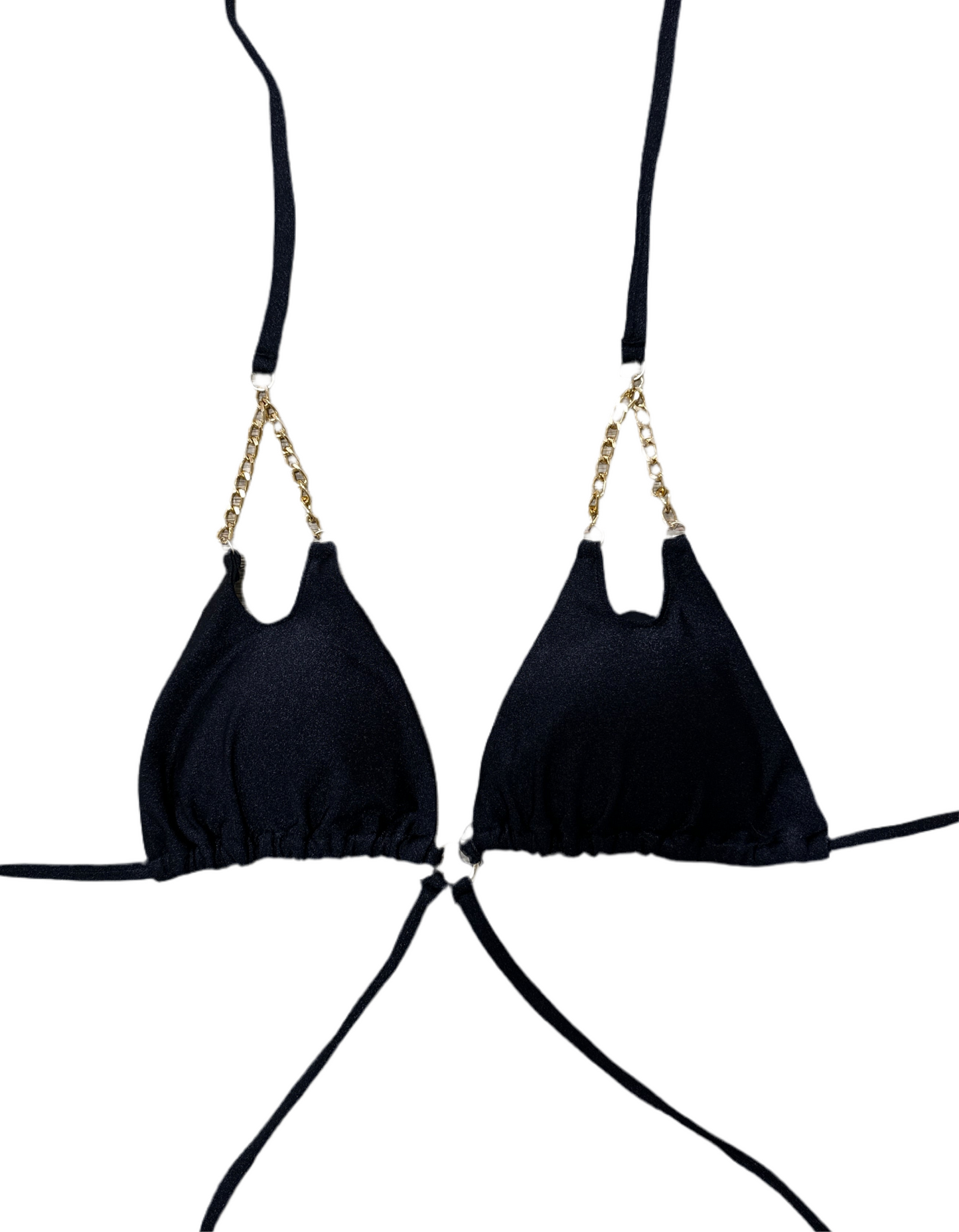 Myrtle Beach Black Set - Triangle Top with Removable Pads and Thong Panties