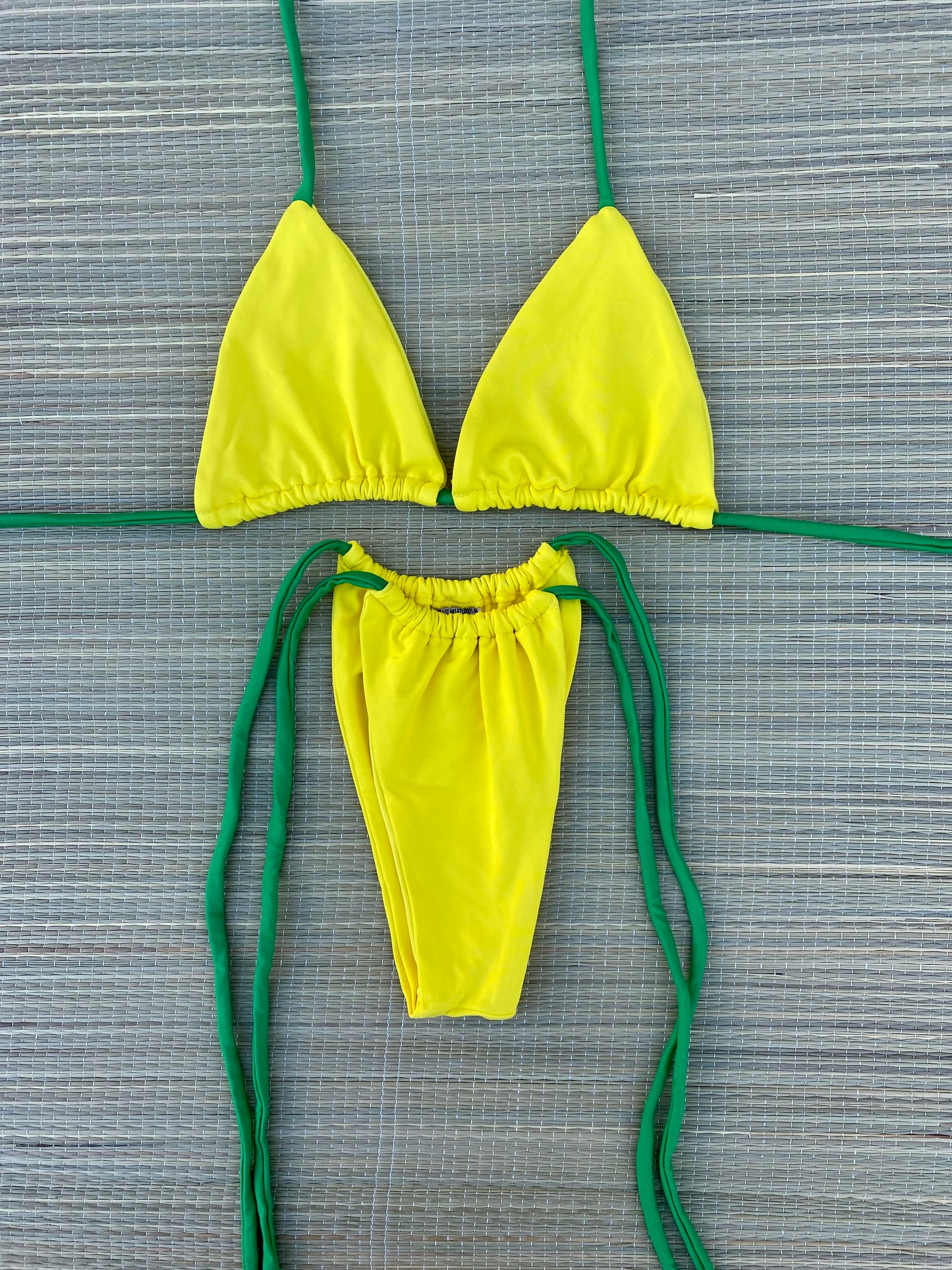 Brazilian Set - Non-Padded Triangle Top and Triangle Tie-Up Panties