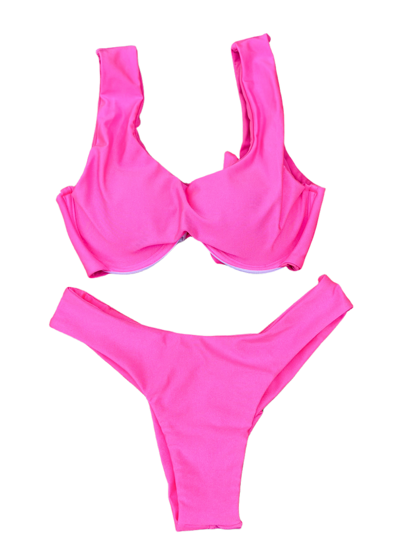 Pink Martini Set - Support Top with Removable Pads and Delta Wing Panties